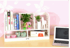 Multifunction Desktop Storage Rack Bookcase Free DXF File
