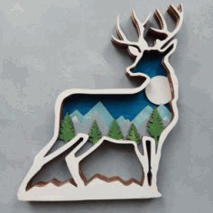 Multilayer Deer Wall Hanging Free Vector File