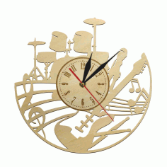 Music Band Wall Clock Free Vector File
