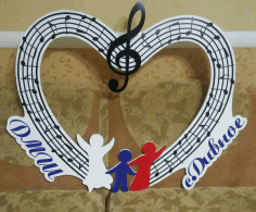 Music School Emblem For Laser Cut Free Vector File