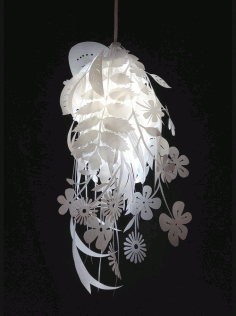 Natural Canvas lampshade1 Laser Free DXF File