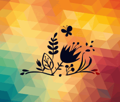 Nature With Flower Free DXF File