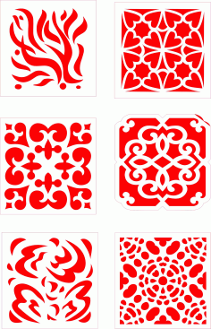 New Window Screens Set For Laser Cutting Free DXF File