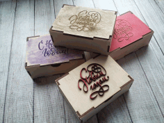New Year Box For Laser Cut Free Vector File