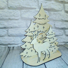 New Year Christmas Composition Laser Cut Free Vector File, Free Vectors File