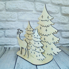 New Year Christmas Decoration Laser Cut Free Vector File