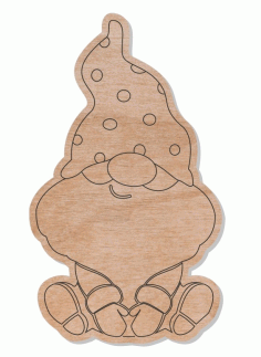 New Year Gnome Christmas Decorations Laser Cut Free Vector File