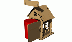 New Year Houses Wooden Free Templates For Laser Cut Free Vector File