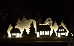 New Year Night Light Drawings And Layouts 4 For Laser Cutting Free Vector File