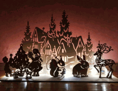 New Year Night Light Drawings And Layouts For Laser Cutting Free Vector File