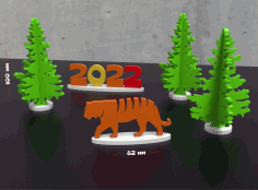New Year Toys Wood 4mm For Laser Cut Free Vector File