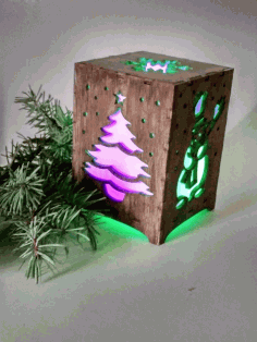 Night Light Box Lamp Template Free Vector File