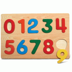 Numbers Puzzle For Laser Cutting Free Vector File