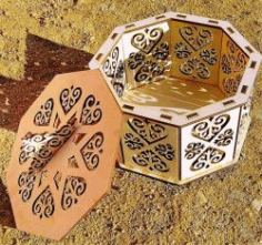 Octagonal Box For Laser Cut Free DXF File