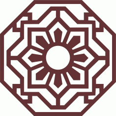 Octagonal Divider Seamless Jali For Laser Cutting Free DXF File