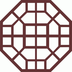 Octagonal Divider Seamless Jali Panel For Laser Cutting Free DXF File