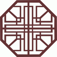 Octagonal Divider Seamless Jali Pattern For Laser Cutting Free DXF File