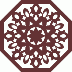 Octagonal Living Room Seamless Jali Design For Laser Cut Free Vector File, Free Vectors File