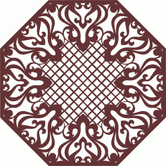 Octagonal Living Room Seamless Lattice Panel For Laser Cut Free Vector File