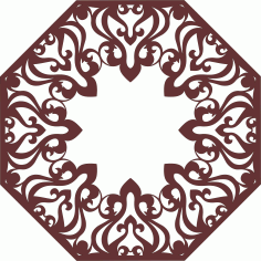 Octagonal Living Room Seamless Lattice Pattern For Laser Cut Free Vector File