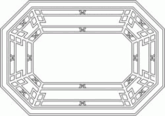 Octagonal Wooden Desk Pattern For Laser Cut Cnc Free Vector File, Free Vectors File