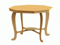 Octagonal Wooden Table For Laser Cut Cnc Free DXF File