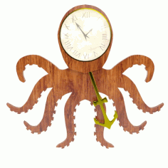 Octopus Clock Free Vector File