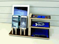 Organizer Stand For Devices For Laser Cutting Free Vector File, Free Vectors File