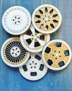 Original Wheel Coasters For Laser Cutting Free Vector File