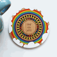 Ornament Decorative Wooden Coaster Laser Cut Free Vector File