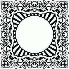 Ornament Floral Stencil Seamless Pattern Free DXF File