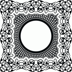 Ornament Stencil Pattern Design For Laser Cut Free Vector File