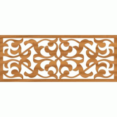 Ornamental Steel Fence Pattern Wall Design Free DXF File