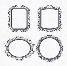 Ornate Frame Vectors Free DXF File