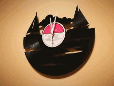 Orologio Vinile Barca Vela Clock Free DXF File