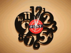 Orologio Vinile Cerchi Numeri Clock Free DXF File