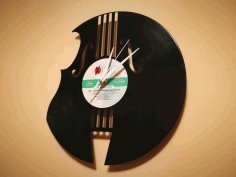 Orologio Vinile Violino Free DXF File