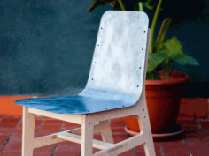 Oval Steel Chair For Laser Cut Free DXF File