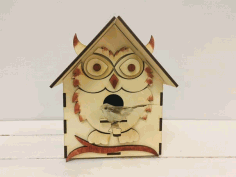 Owl Bird Feeder For Laser Cutting Free Vector File