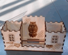 Owl Pen Holder For Laser Cut Cnc Free DXF File