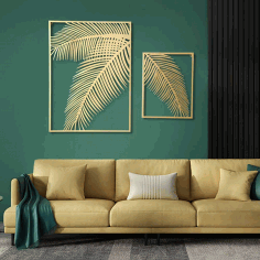 Palm Leaf Wall Decor For Laser Cutting Free Vector File