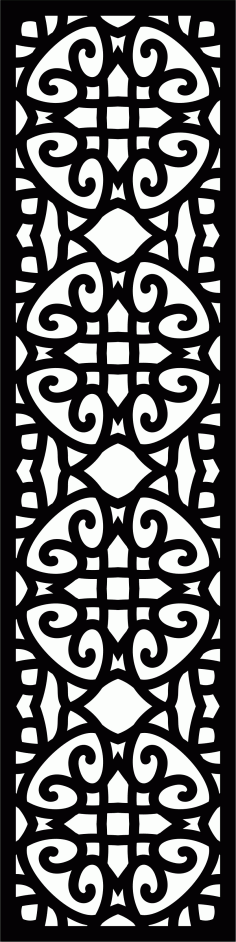 Panel Floral Lattice Stencil Room Divider Pattern For Laser Cut Free Vector File