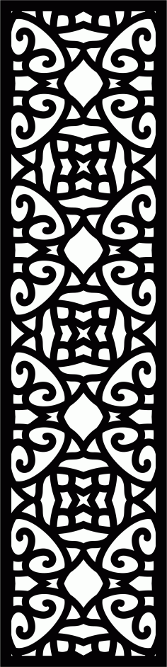 Panel Floral Lattice Stencil Room Divider Patterns Free DXF File