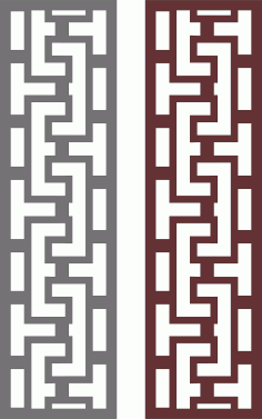 Panel Jali Room Divider Pattern Free DXF File
