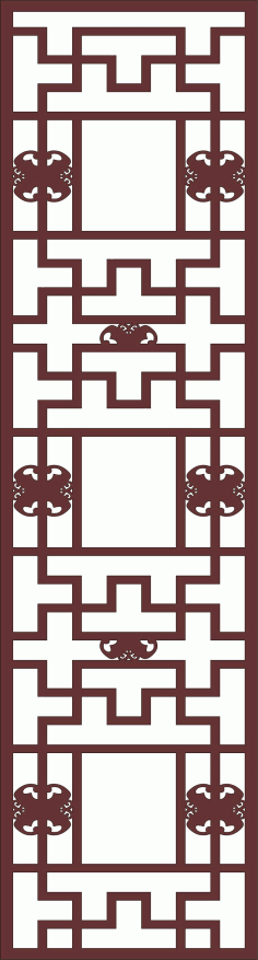 Panel Lattice Room Divider Free DXF File