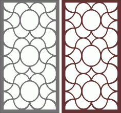 Panel Room Divider Seamless Jali Pattern Free DXF File