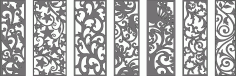 Panel Room Divider Seamless Jali Set Free DXF File