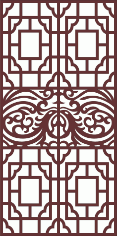 Panel Room Divider Seamless Lattice Free DXF File