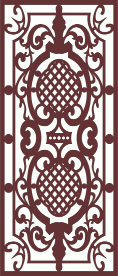 Panel Screen Room Divider Seamless Design For Laser Cutting Free DXF File