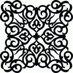 Panels Floral Lattice Stencil Room Divider Free DXF File